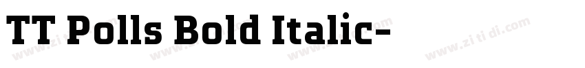 TT Polls Bold Italic字体转换